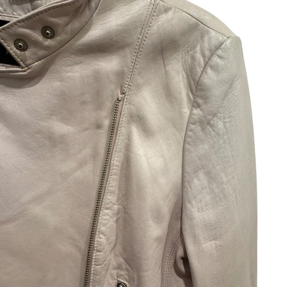 Vintage 90s Y2K Wilsons Pelle Studio Pink Leather Moto Jacket Women's M - Picture 11 of 16
